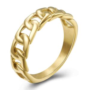 Anillo Catea Gold Acero Inoxidable Dorado