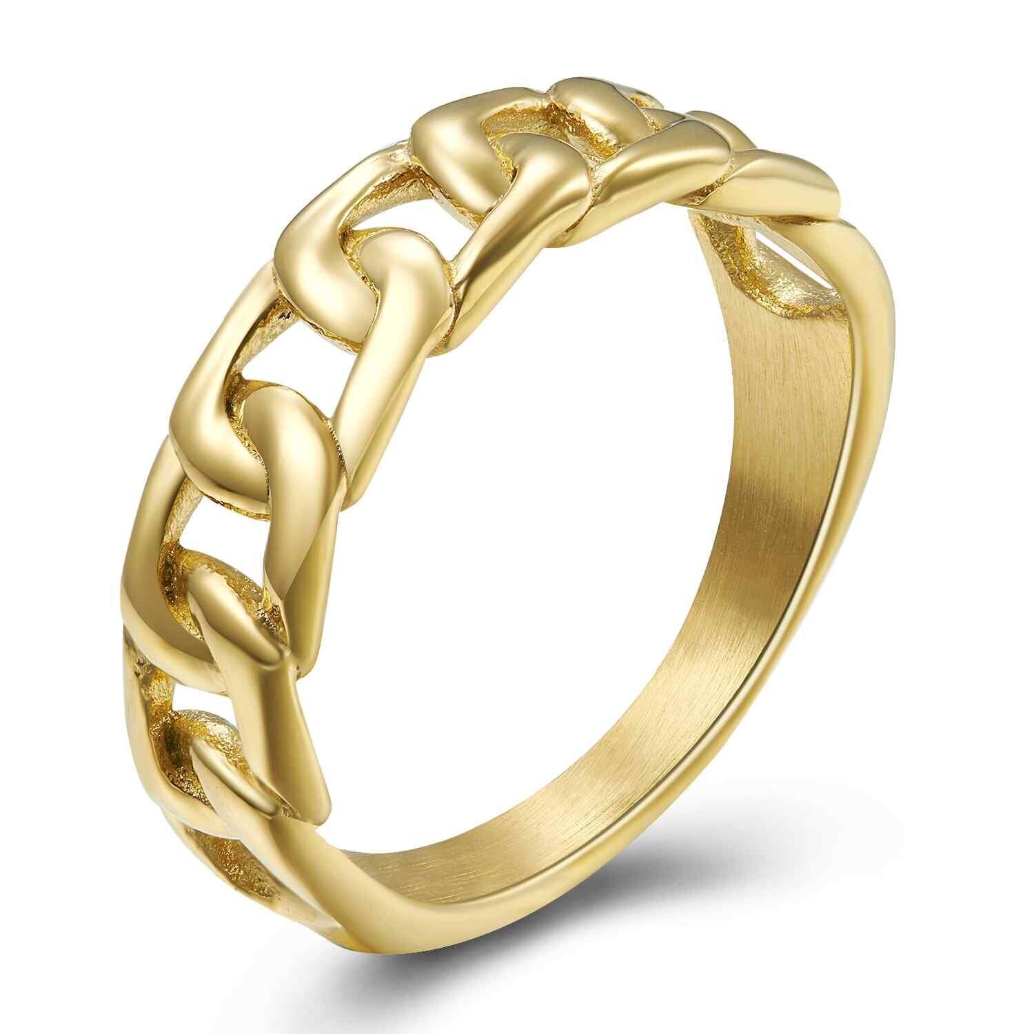 Anillo Catea Gold Acero Inoxidable Dorado