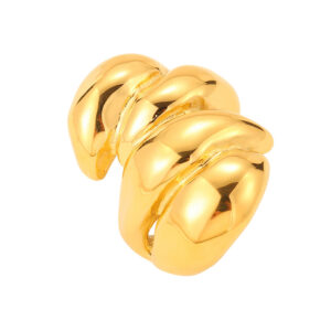Anillo Chunky Braid Acero Inoxidable Dorado