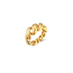 Anillo Èclat Acero Inoxidable Dorado