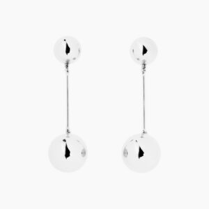 Pendientes Largos Aura Acero Inoxidable Plateado