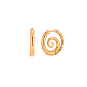 Pendientes Caracola Nautilus Acero Inoxidable Dorado