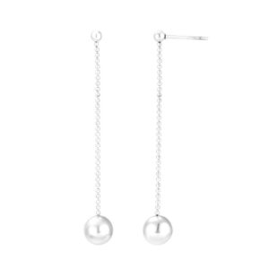 Pendientes Filo Acero Inoxidable Plateado