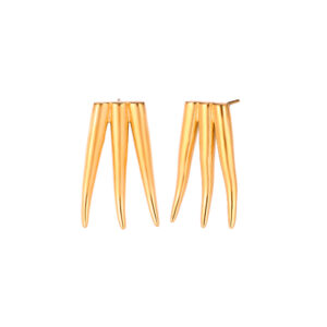 Pendientes Garra Acero Inoxidable Dorado