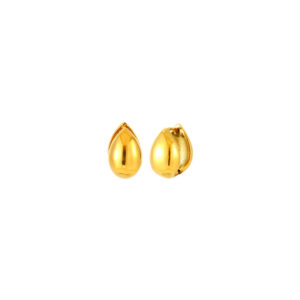 Pendientes Lágrima Chunky Acero Inoxidable Dorado