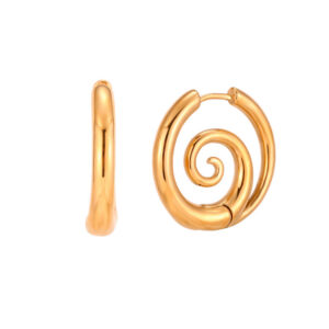 Pendientes Nautilus - Acero dorado